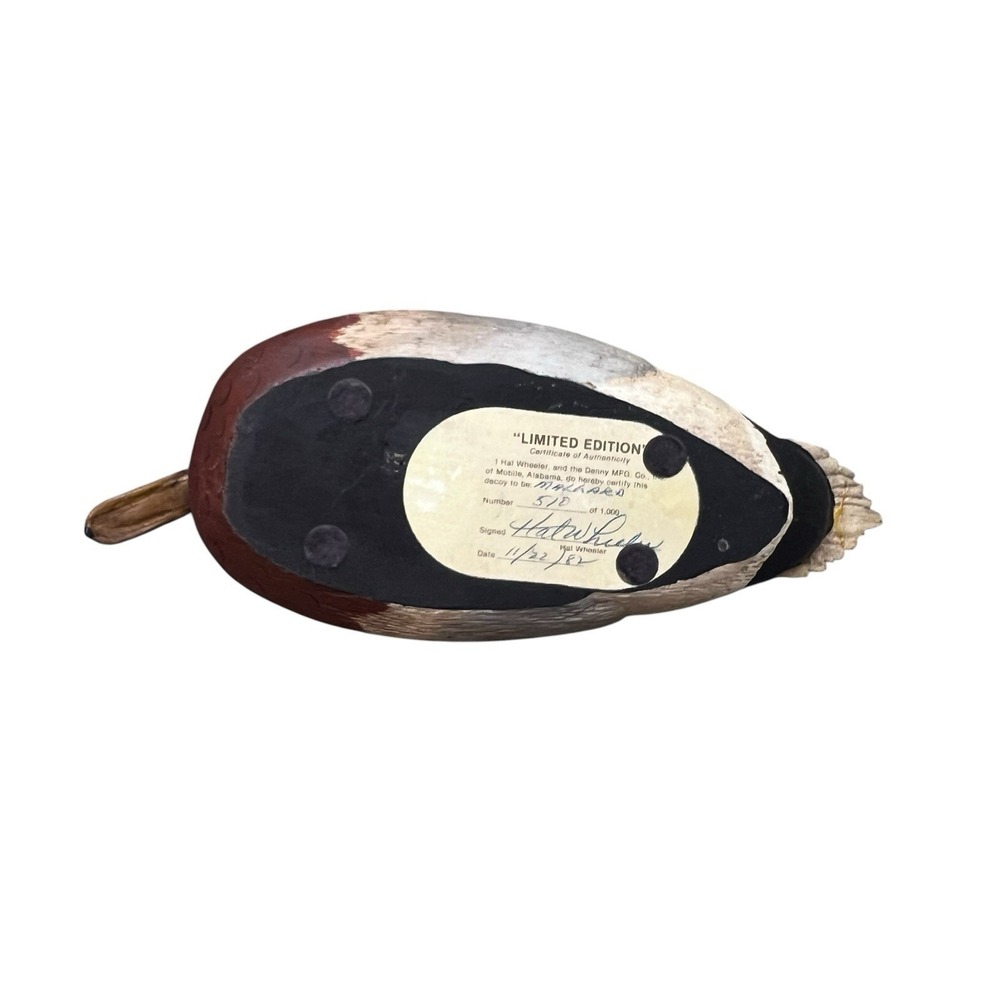 Hal Wheeler Duck Decoy Mallard Drake Hand Carved Signed Original Wood Carving - Picture 10 of 12